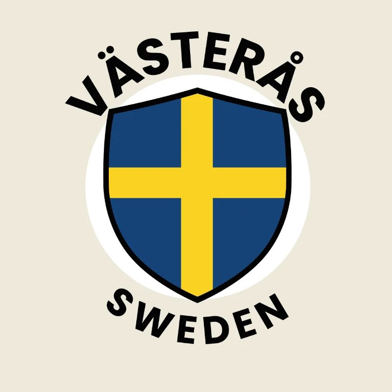 Swedish Flag Shield Emblem
