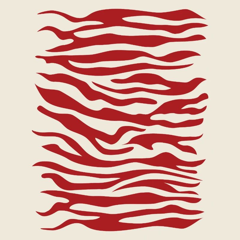 Motif zèbre rouge