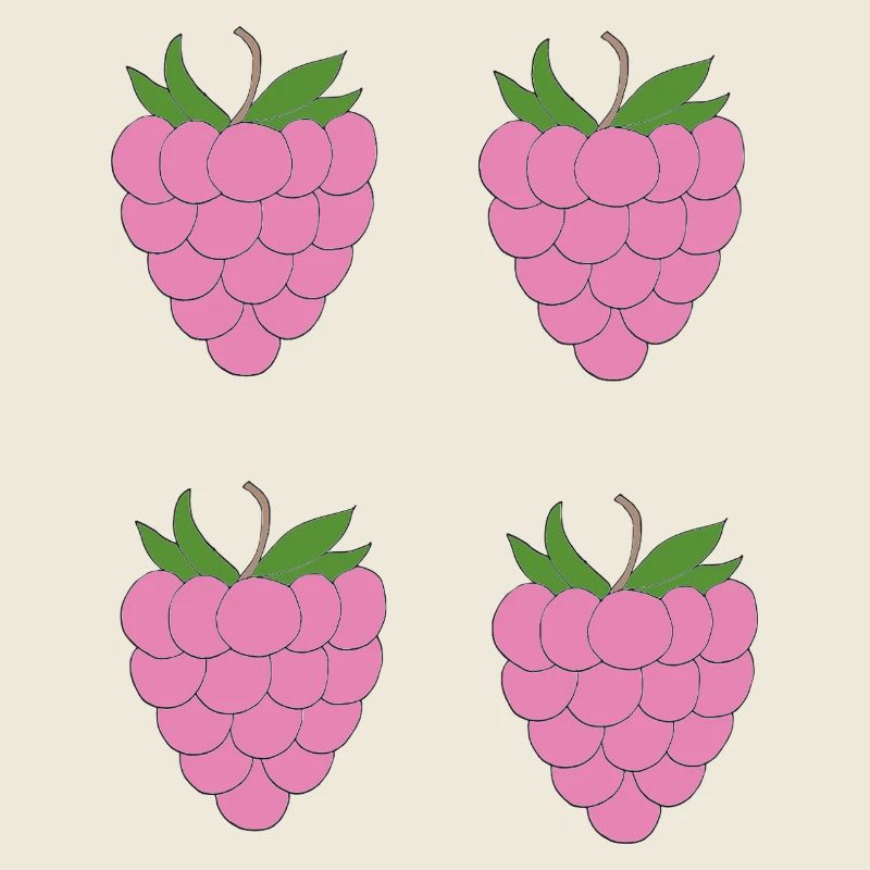 Raspberry Double Cluster Pattern