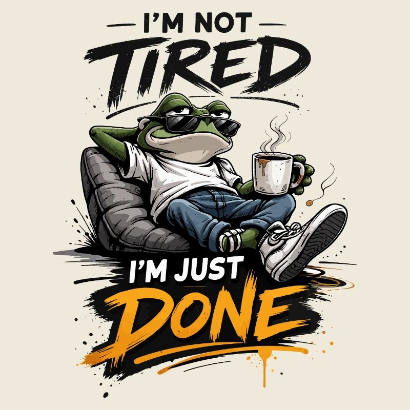 Pas fatigué, je viens de finir, grenouille