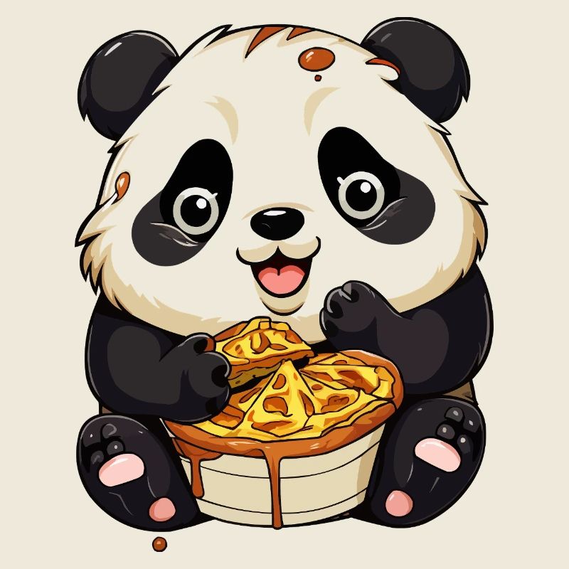 Kuschelpanda mit Waffel