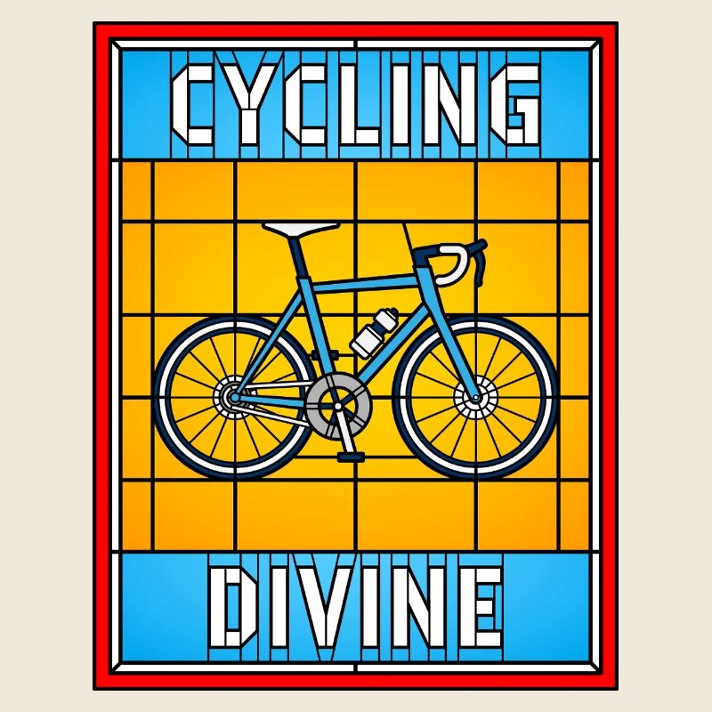 Vélo en vitrail divin du cyclisme