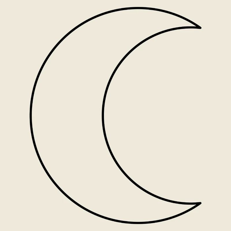 Contour du croissant de lune