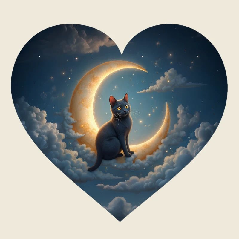 The cat in the moon