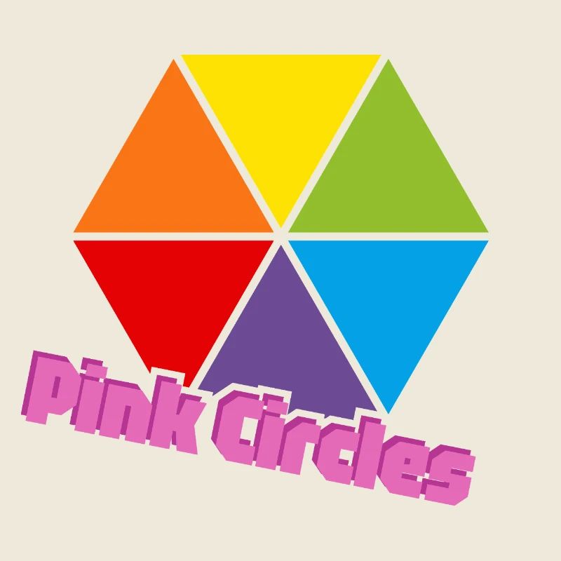 Colorful Triangles Pink Circles