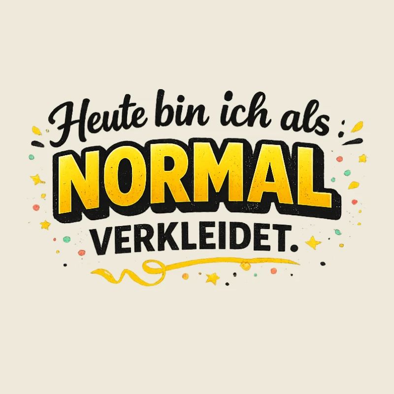 Today I'm dressed as NORMAL