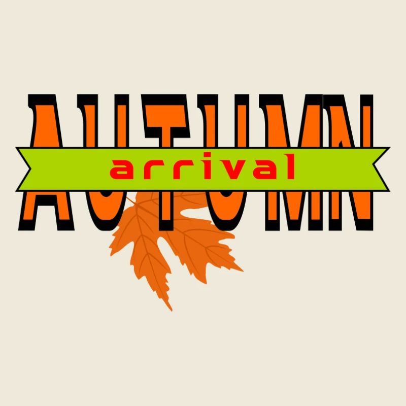 Herbstblatt Ankunft Grafikdesign
