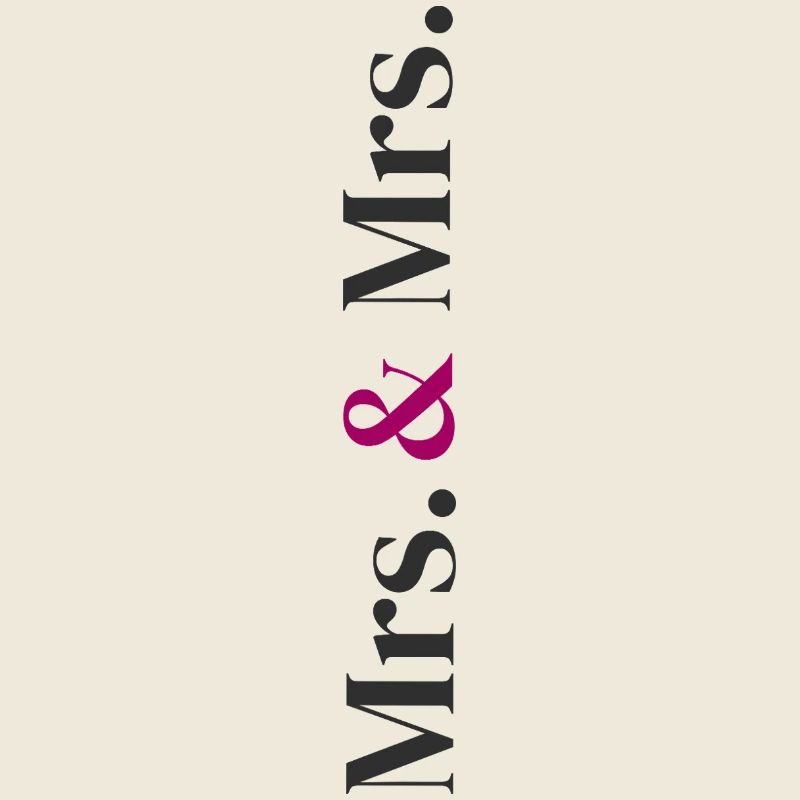 Mrs. and Mrs. Wedding Design in Vertical 