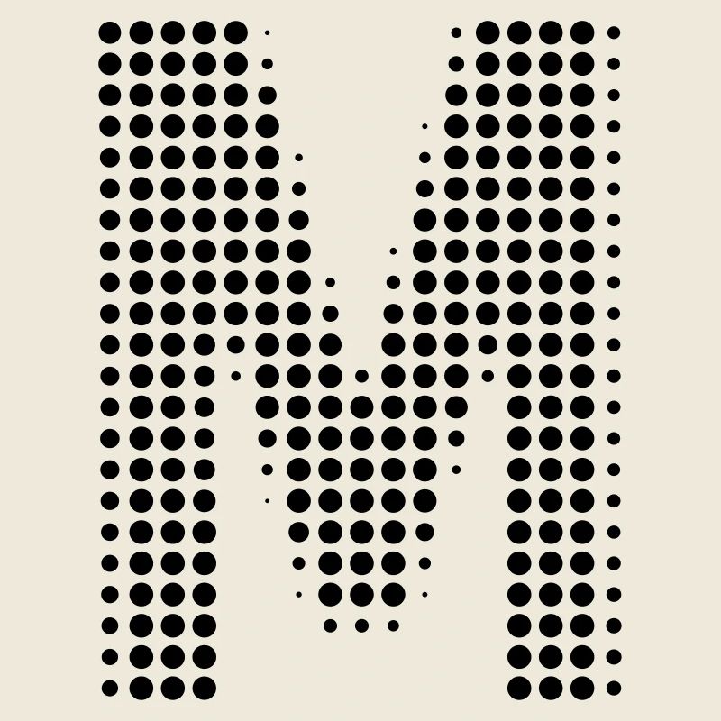 Lettre m cadeau points lettre initiale cadeau