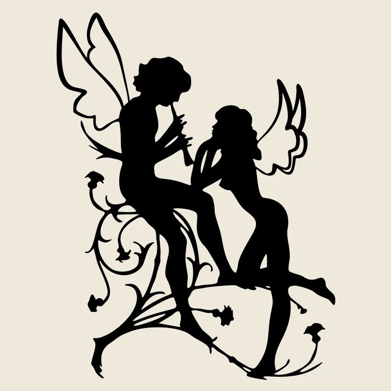 Engel, Fee, Elfe, Scherenschnitt Liebe Schutzengel