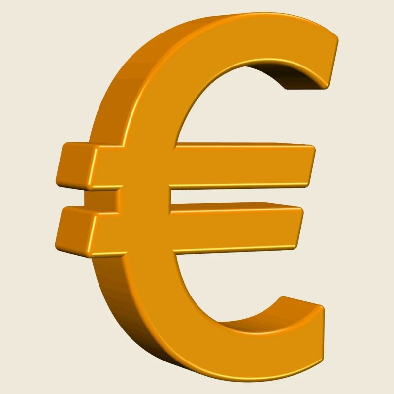 Design abstrait de l’euro doré