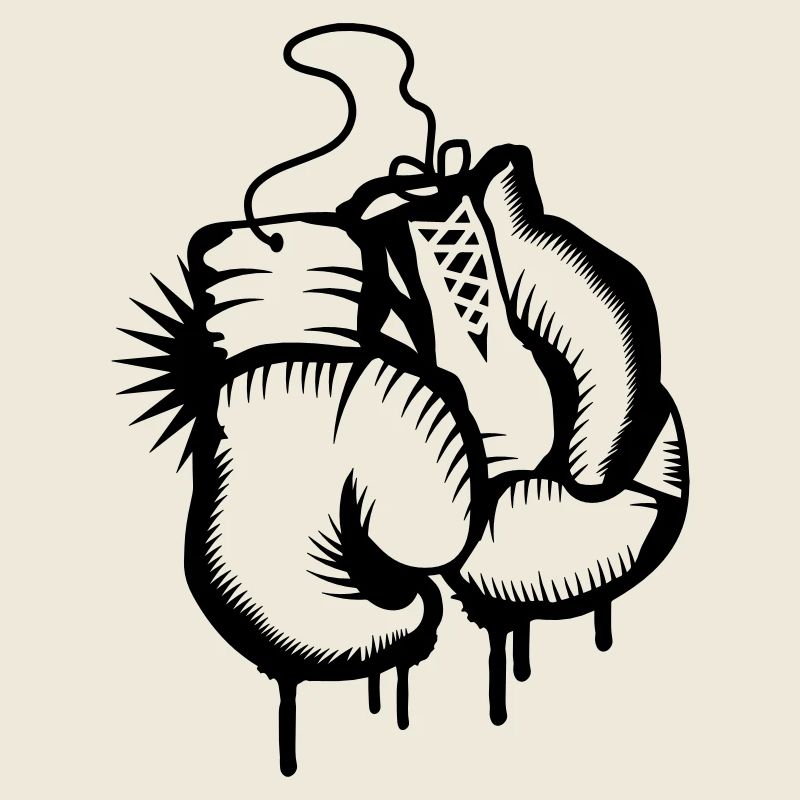 Two boxing gloves in graffiti style