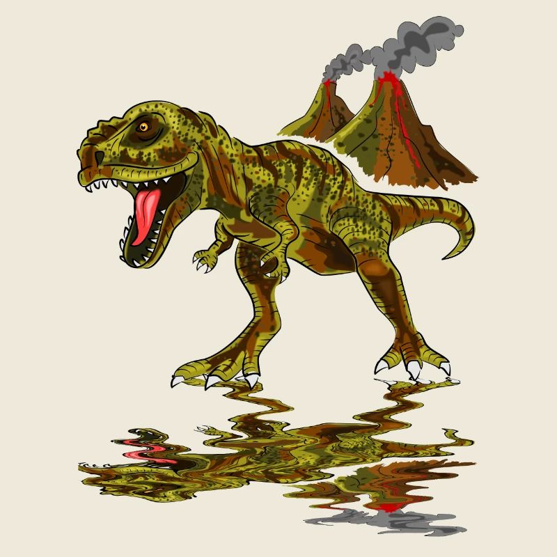 Dinosaurier Vulkan