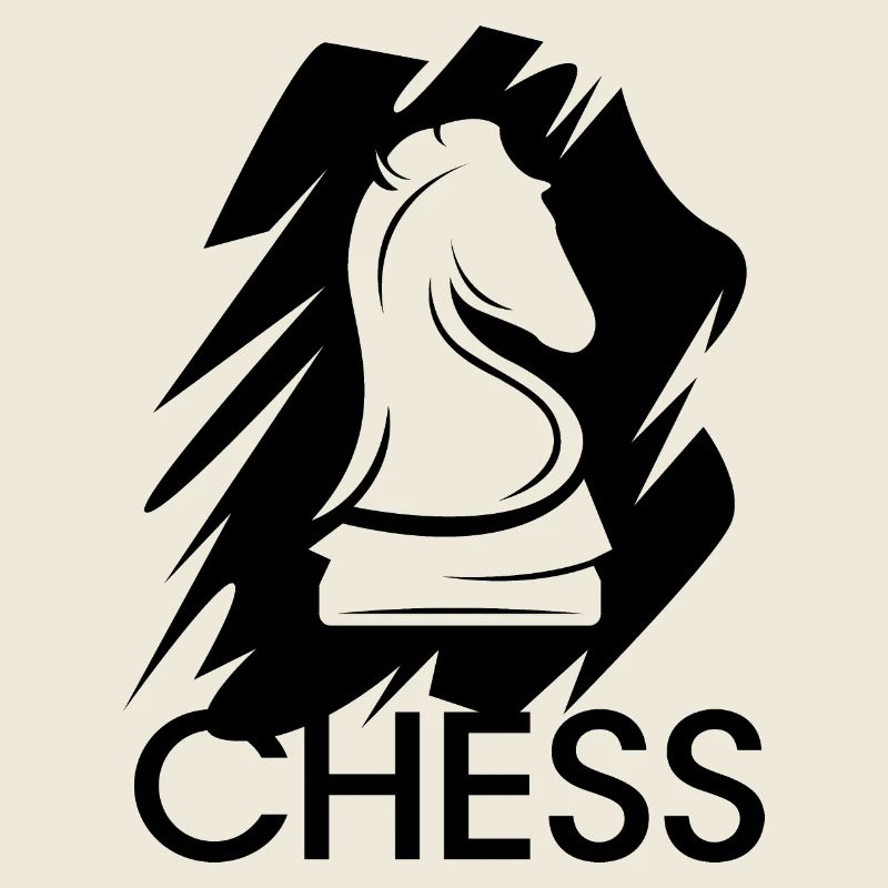 icône de cheval d’échecs logo icône de coup de pinceau d’échecs
