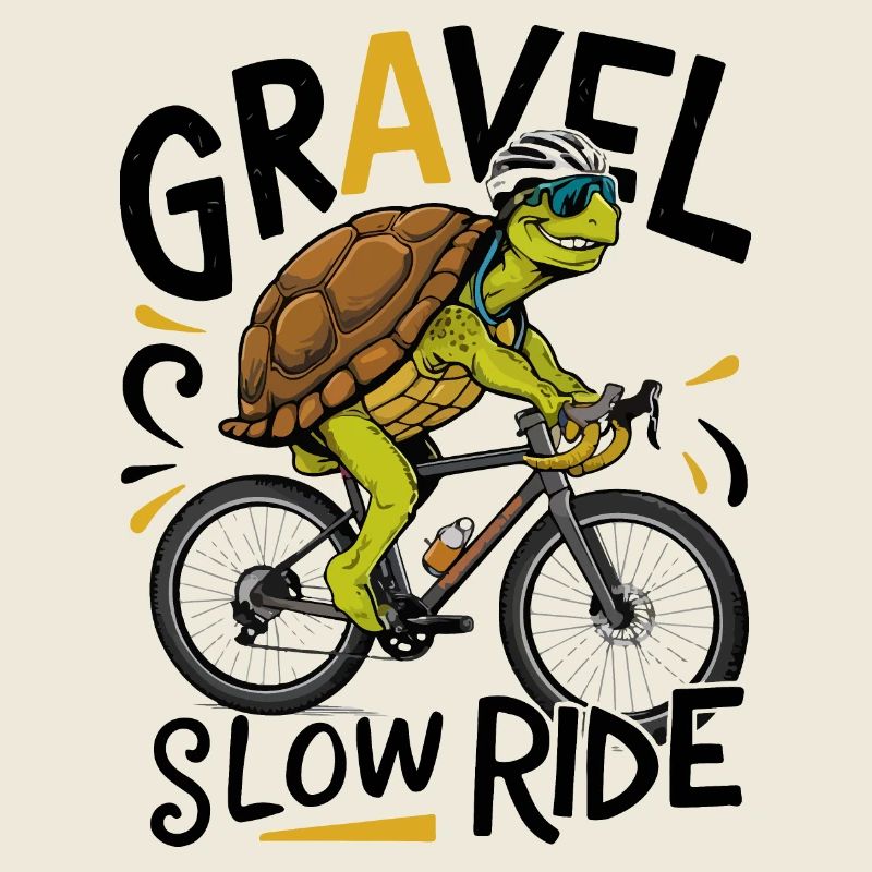 Turtle Cyclist with Helmet and Sunglasses