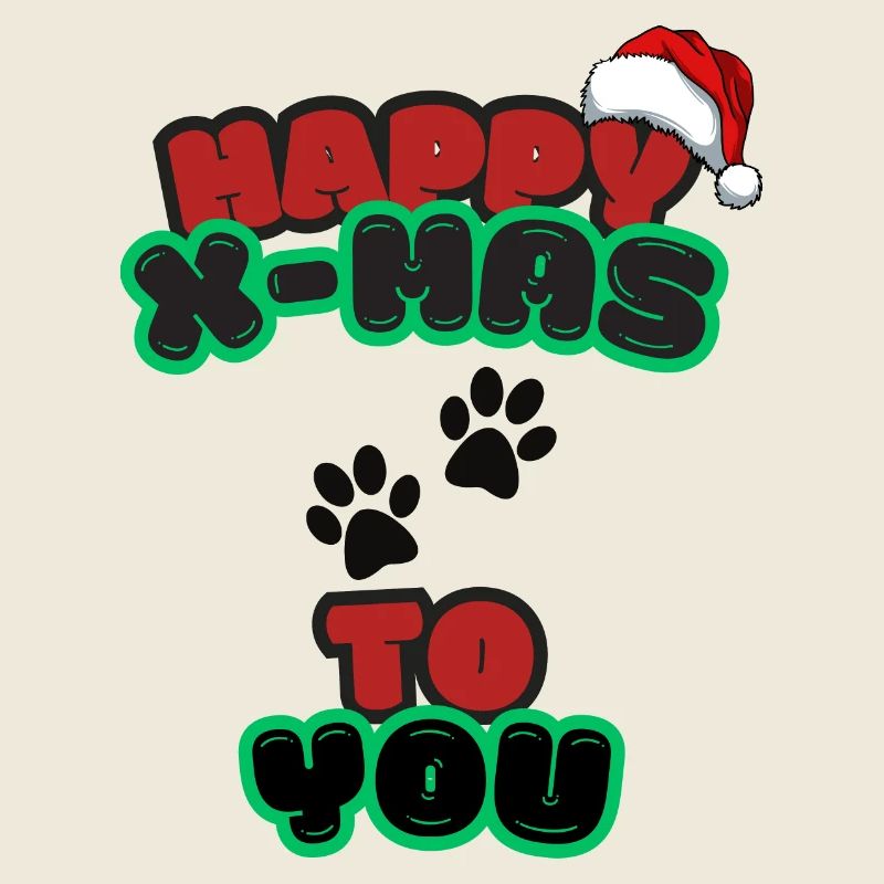 Conception de pattes de Noël heureux