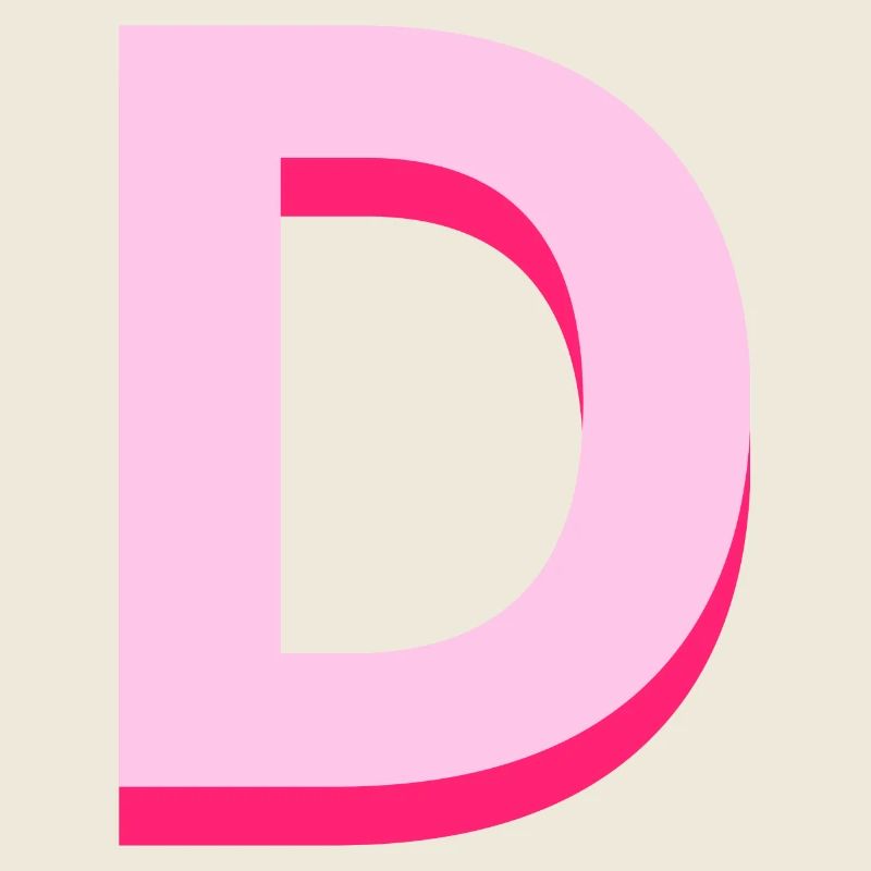 Lettre d rose pop et moderne
