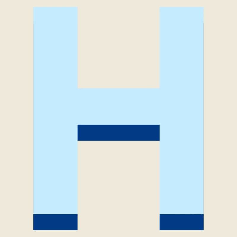 Pop und moderner blauer Buchstabe h