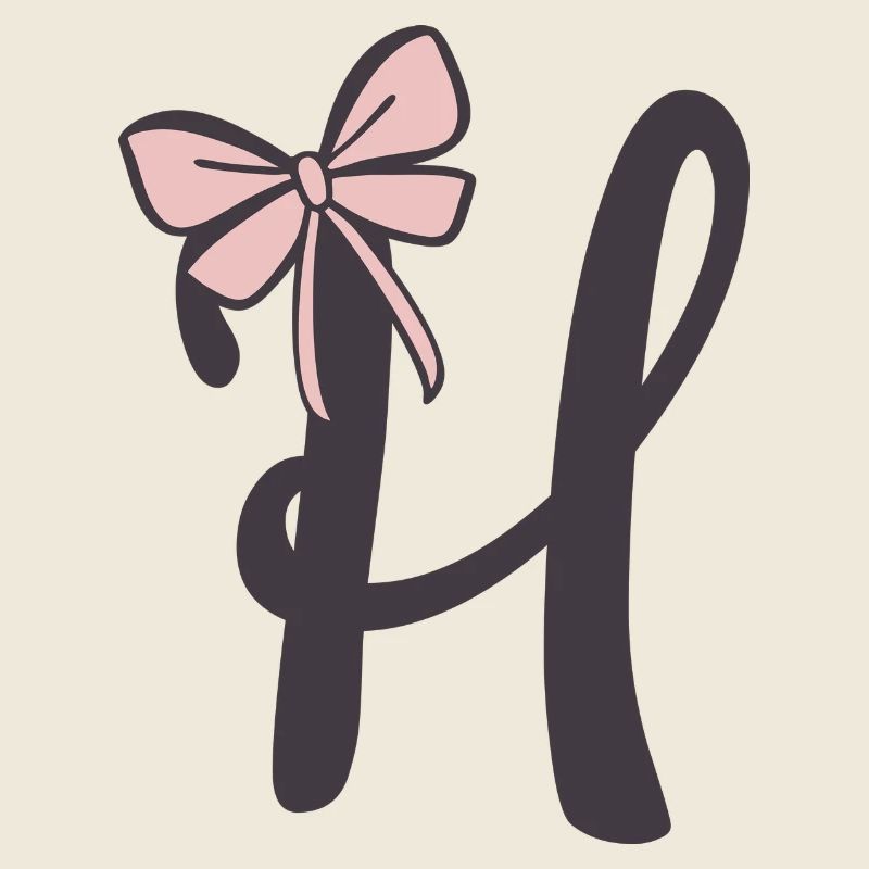 Initial letter H Ribbon
