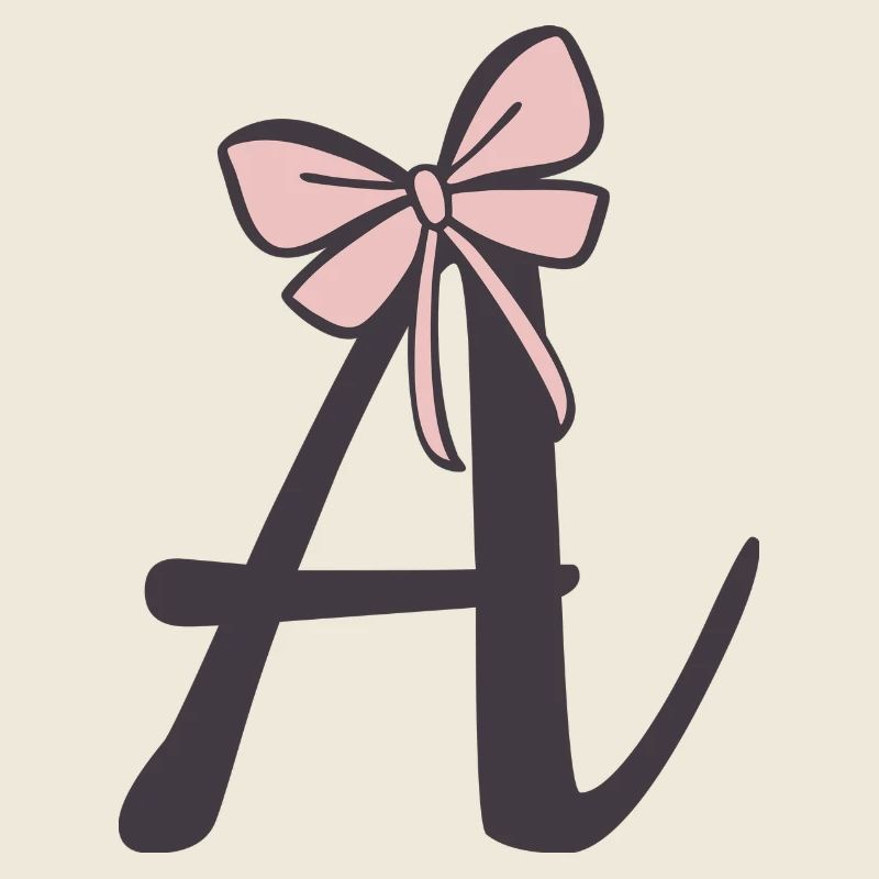 Initial letter A ribbon