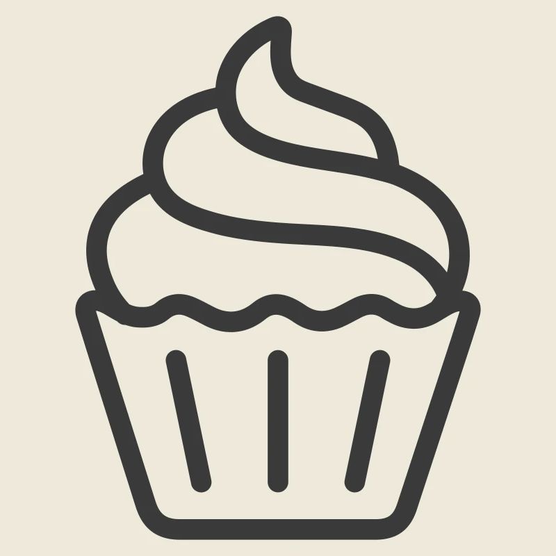 Conception d’icône de logo de cupcake