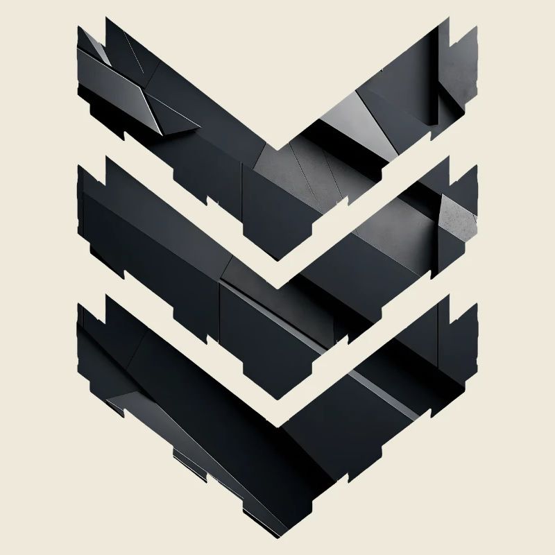 Abstract Black Geometric Pattern