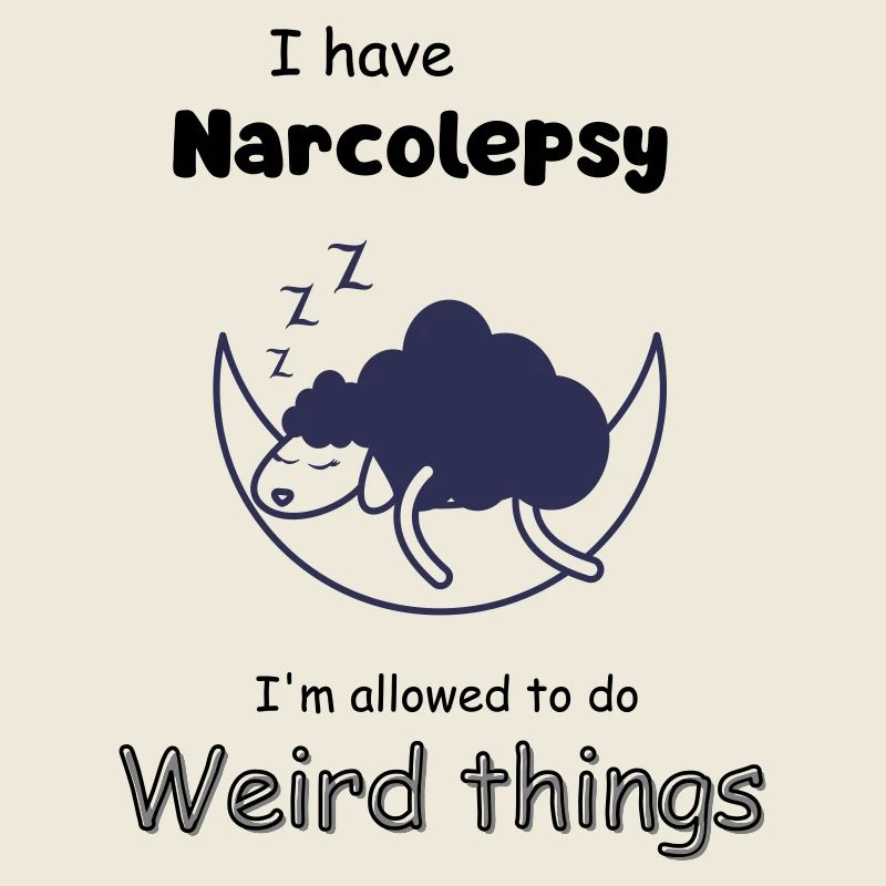 Sleeping sheep in the moonlight with narcolepsy
