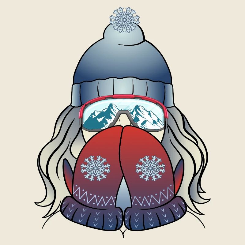 Fille d’hiver avec flocon de neige