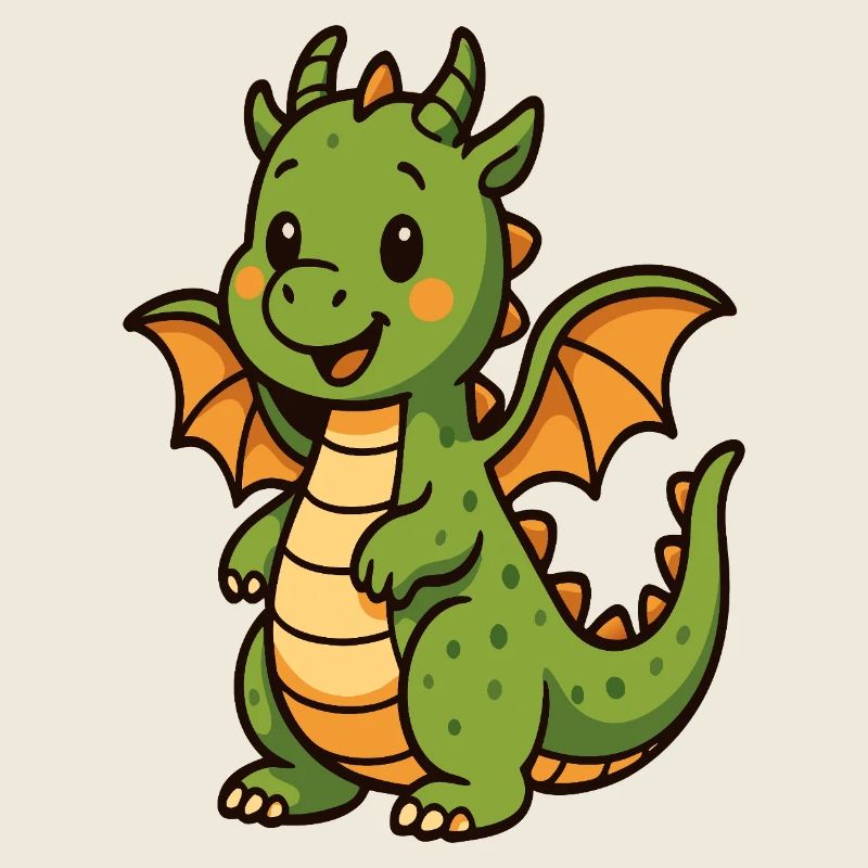 Kleiner Drachen im Comicstil