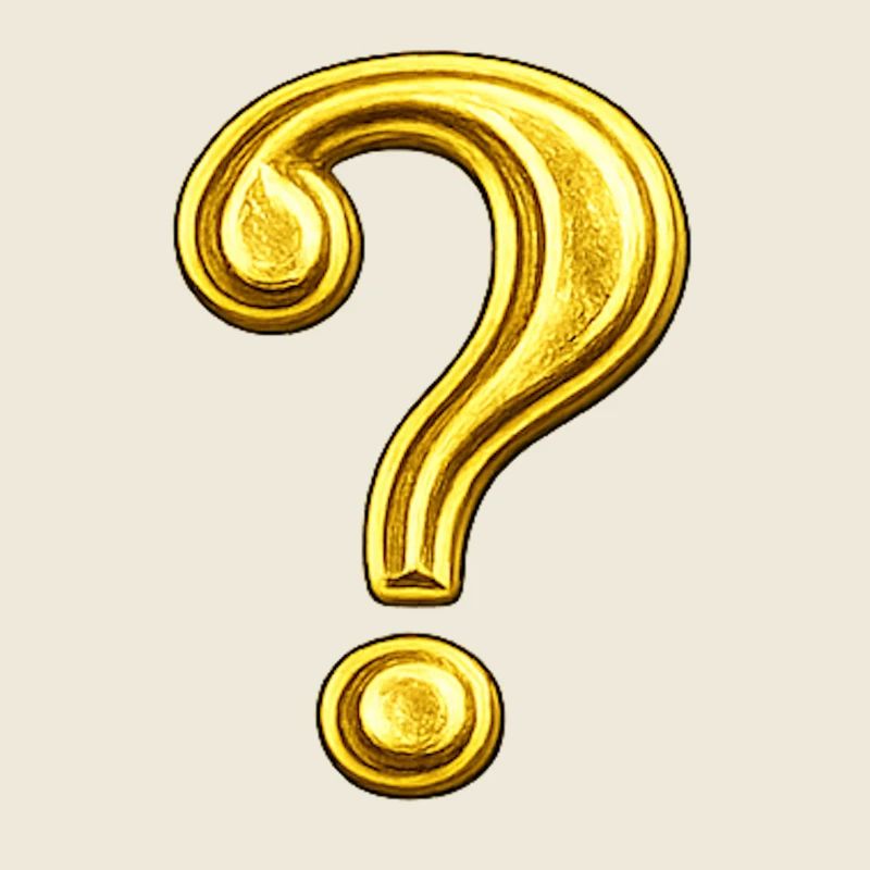 Conception du point d’interrogation doré