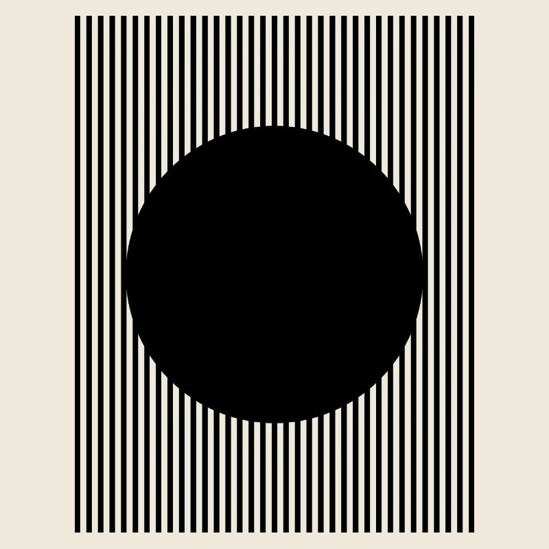 Conception en forme de cercle noir