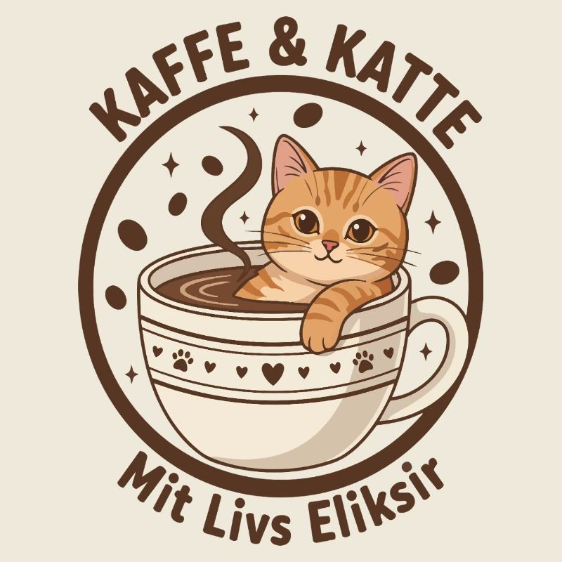 Chat au café en tasse : Élixir Ronron