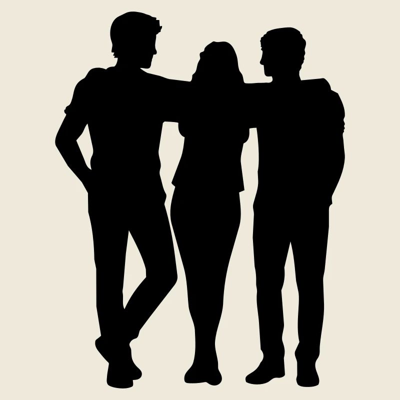 People Group Silhouette Friends Team Together