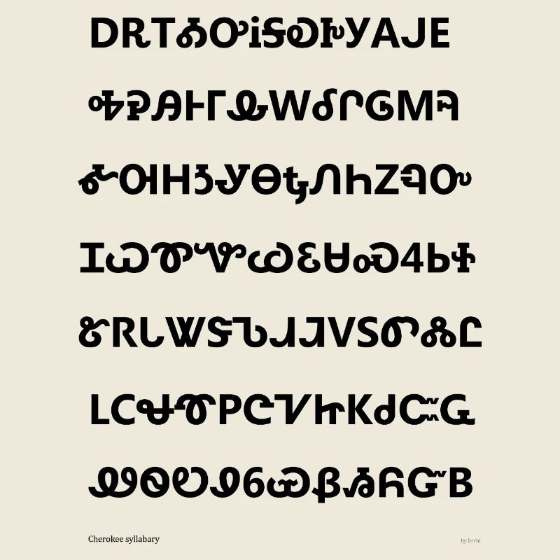 Cherokee Syllabary (black)