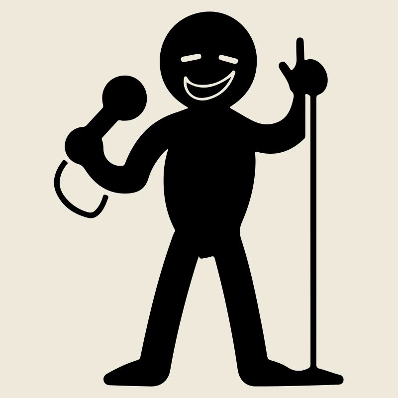 Chanteur avec micro