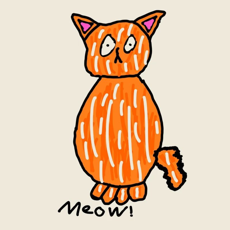 Miaou ! Chat de dessin animé