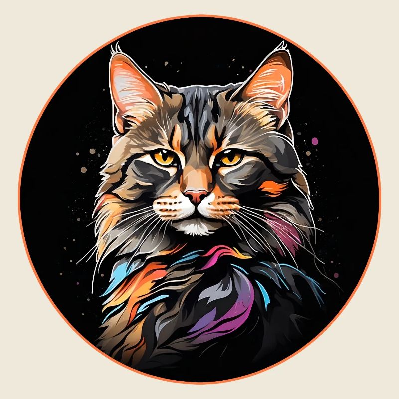 California Spangled Cat in watercolor