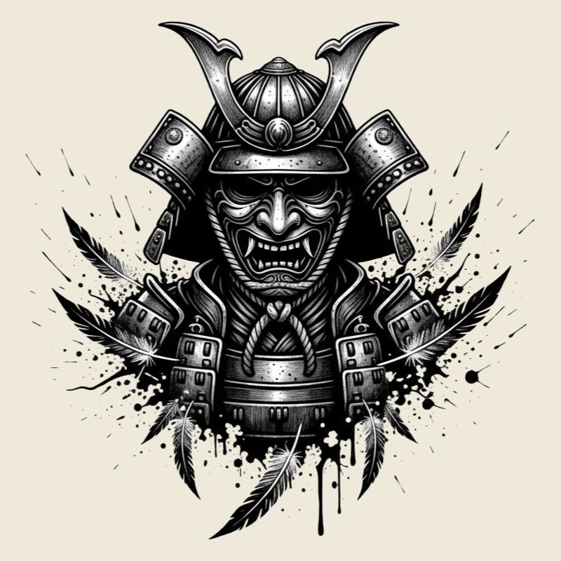 Shadow Samurai Ink Mask Design
