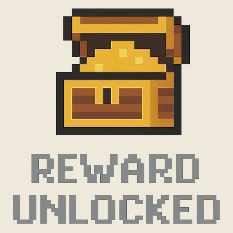 Récompense du coffre de pixels débloquée