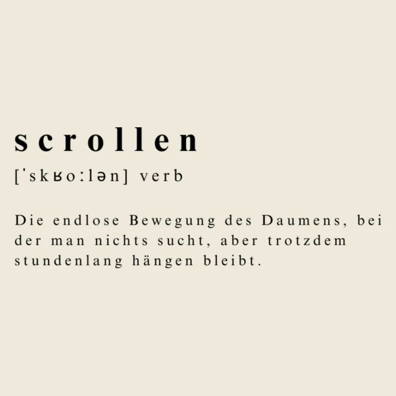 Scrollen – Die Kunst der Daumen-Akrobatik