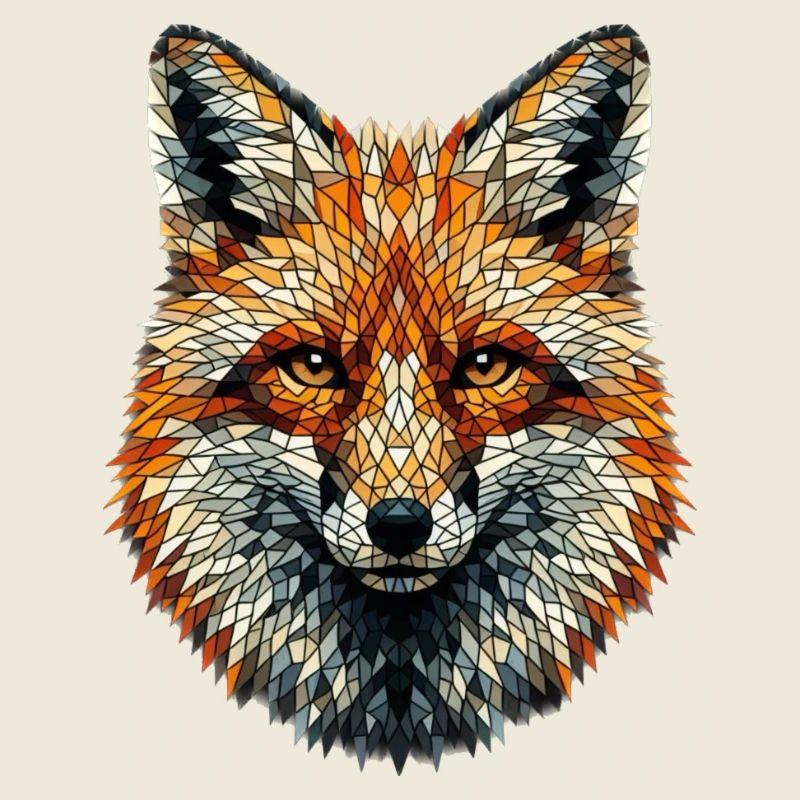 Fuchs im Mosaik-Stil