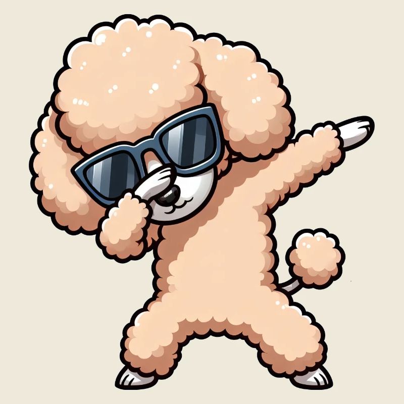 Cool Poodle Dab Pose Funny