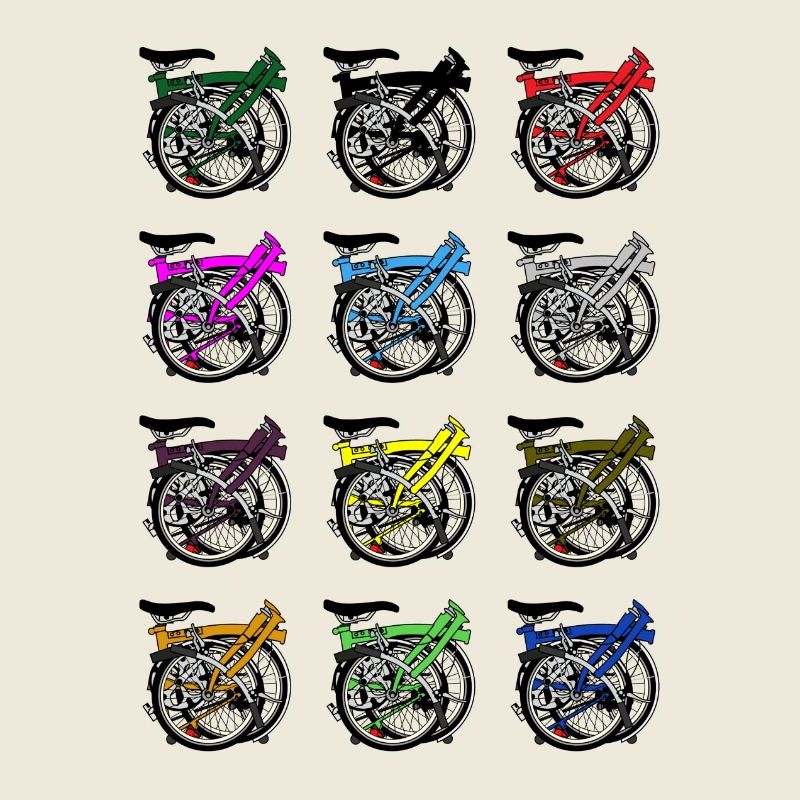 Brompton Bicycle Gefaltete