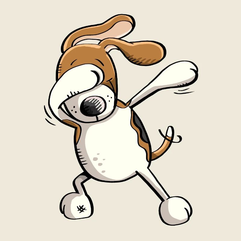 Funny Dab Dance Beagle - Hund - Comic - Geschenk