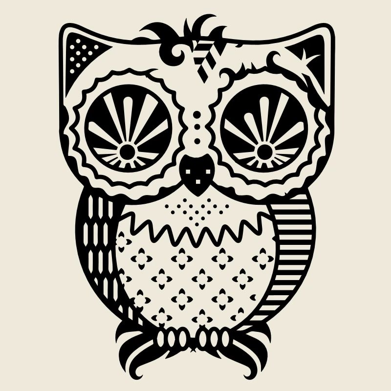 Un hibou de patchwork