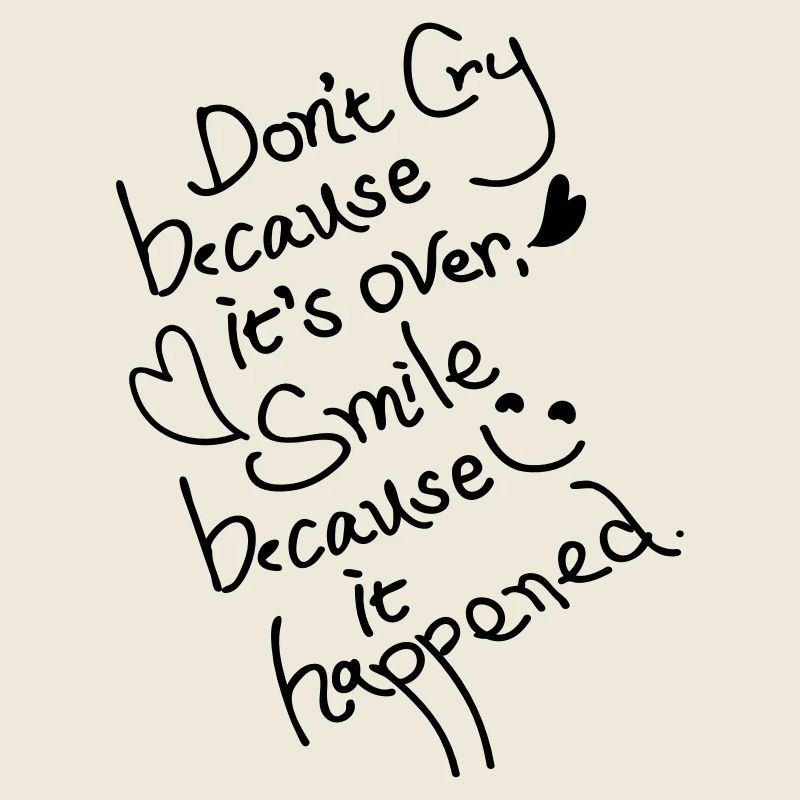 Ne pleure pas parce que c'est sur