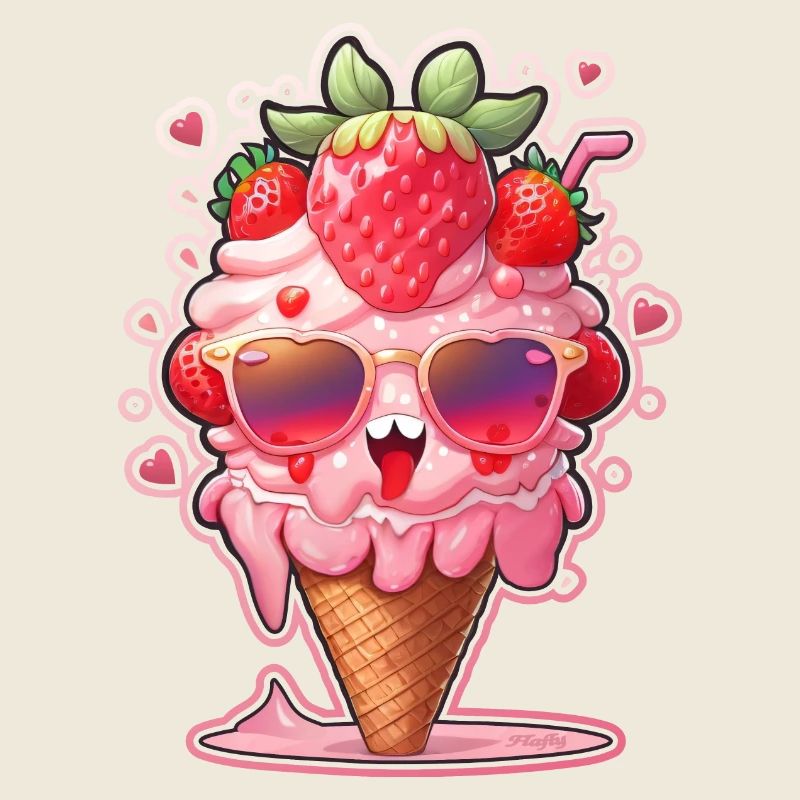 Strawberry ice cream