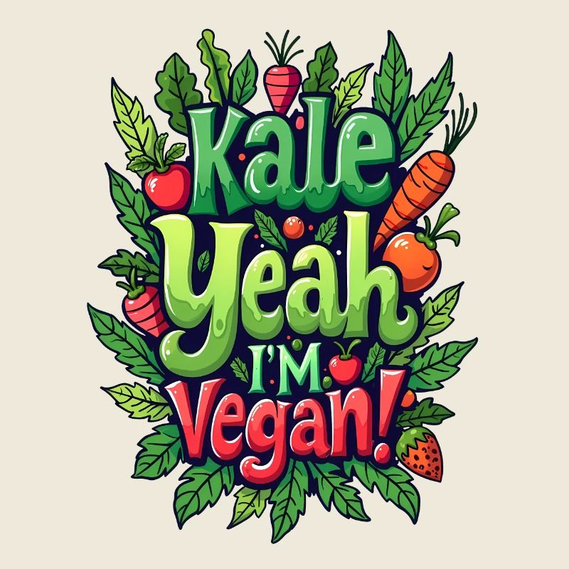 KALE YEAH I'M VEGAN!