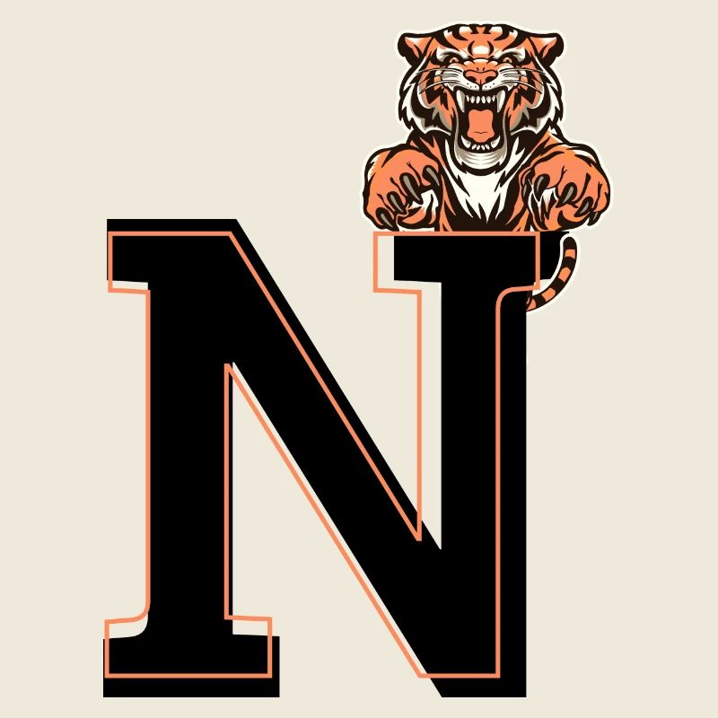 Buchstabe n Tiger - Geschenkidee