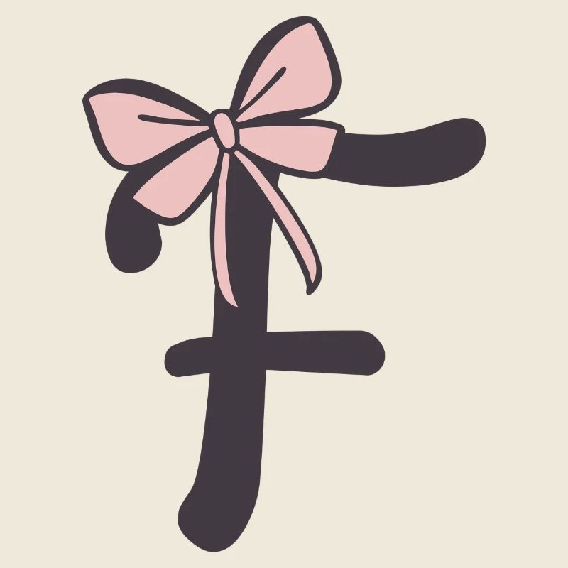 Lettre initiale F Ruban